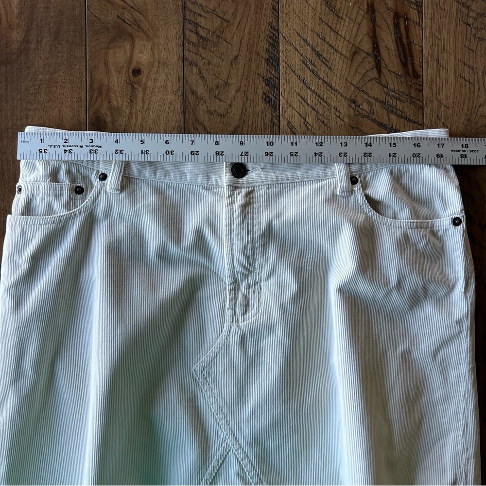 VTG Abercrombie & Fitch Corduroy Skirt Women’s 12 A-Line Raw Hem Y2K 100% Cotton - Picture 8 of 11